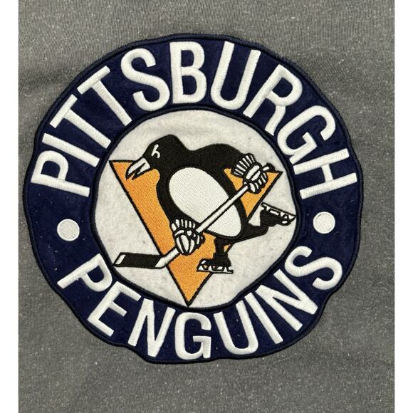 Mitchell & Ness Men’s Pittsburgh Penguins Snow Washed Fleece Sweatshirt Small - Picture 2 of 8